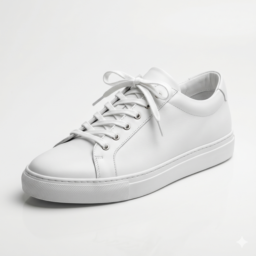 White Avenue Premium Leather Sneakers