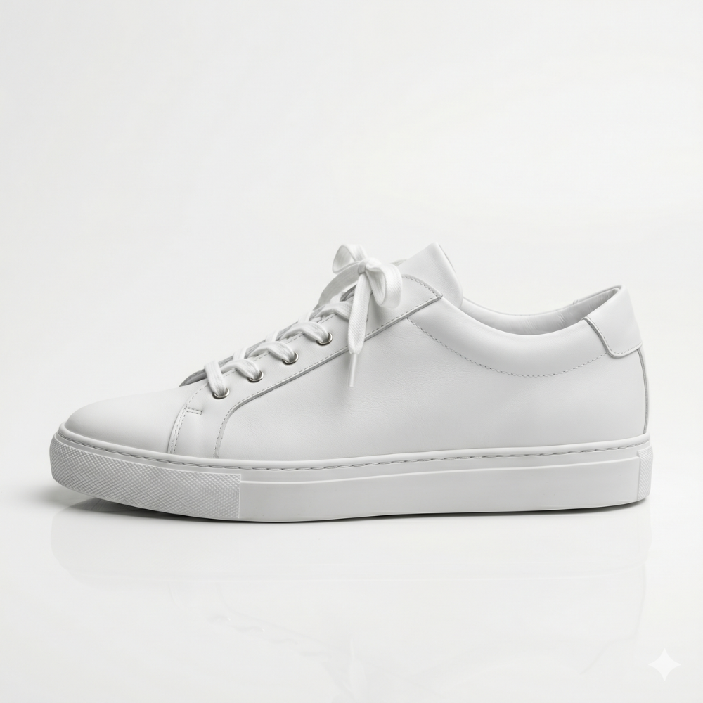 White Avenue Premium Leather Sneakers