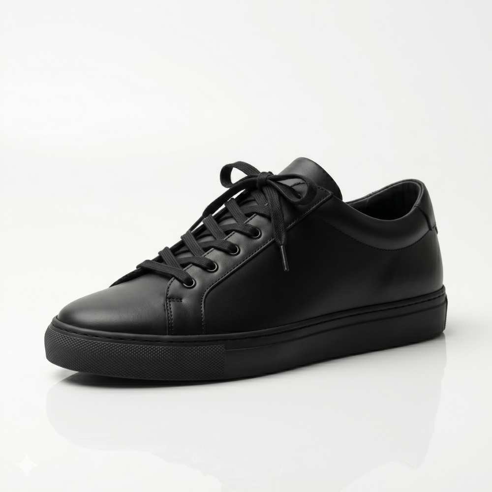 Black Avenue Premium Leather Sneakers