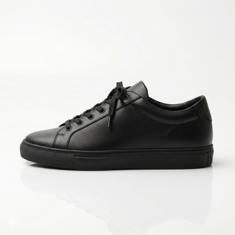 Black Avenue Premium Leather Sneakers