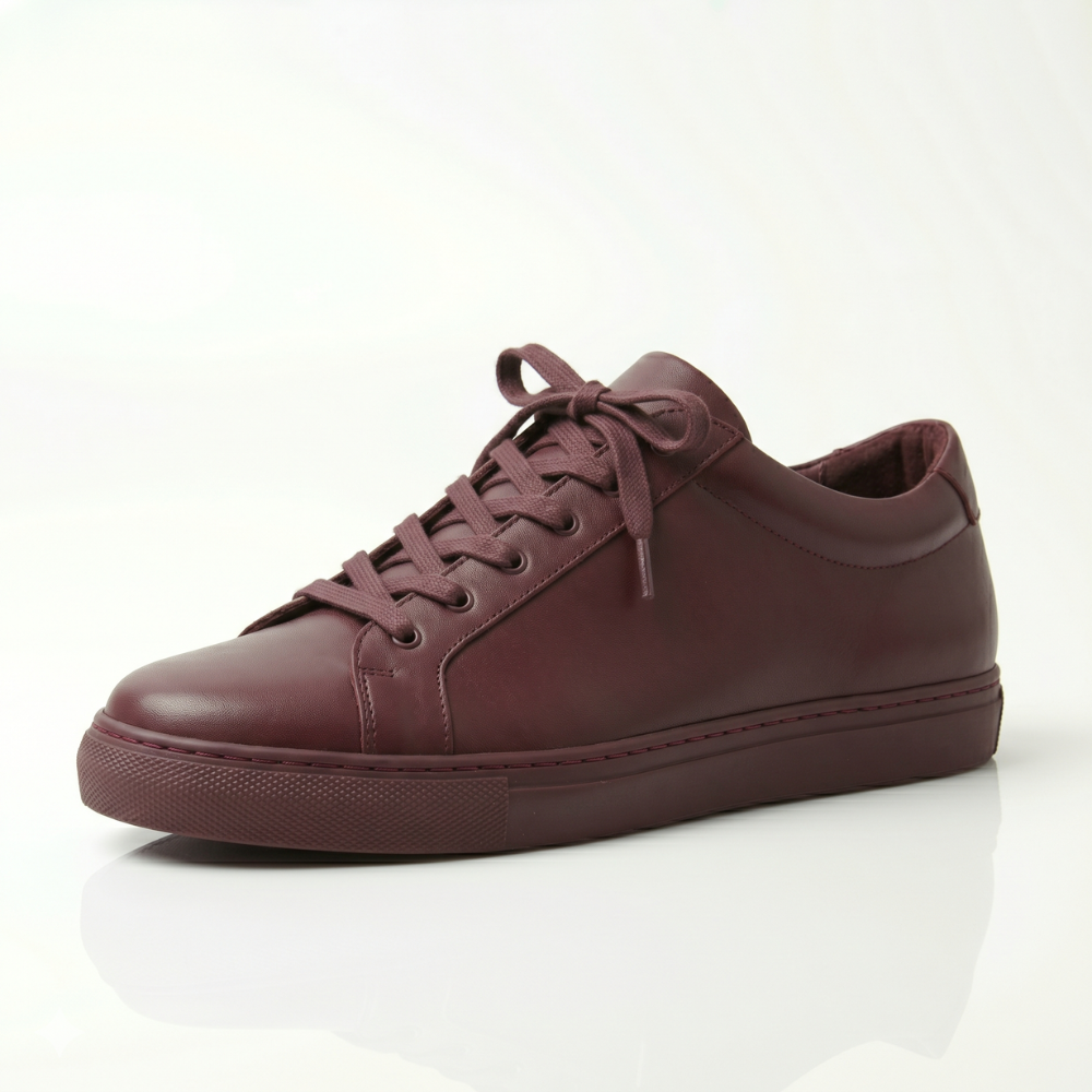 Burgundy Avenue Premium Leather Sneakers