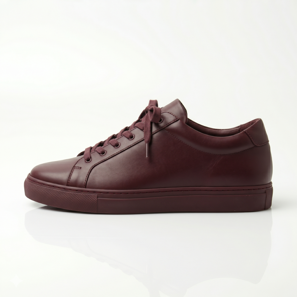 Burgundy Avenue Premium Leather Sneakers